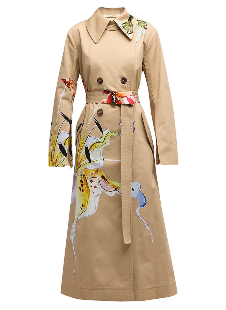 Printed Trench Coat