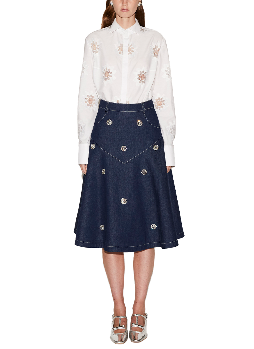 Sabrina Embroidered Cotton Shirt