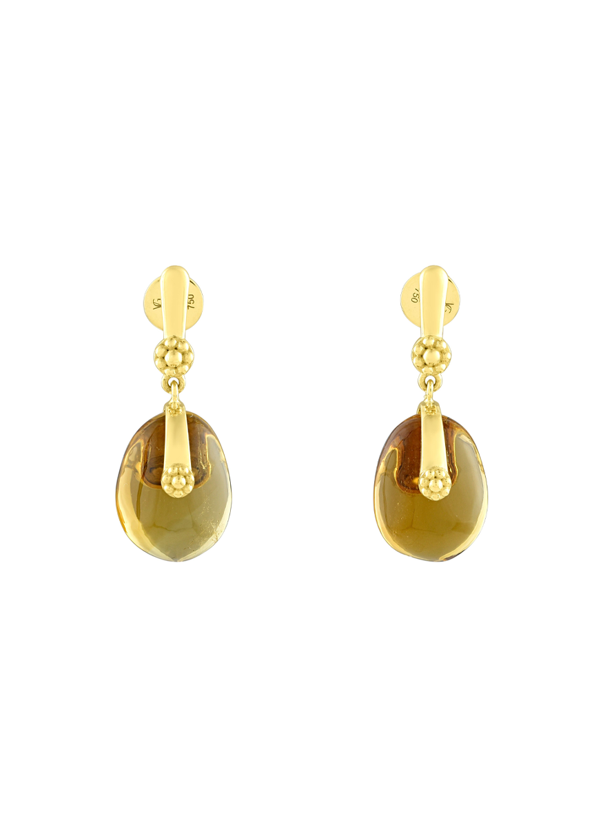 Colors Tumbled Citrine Earrings