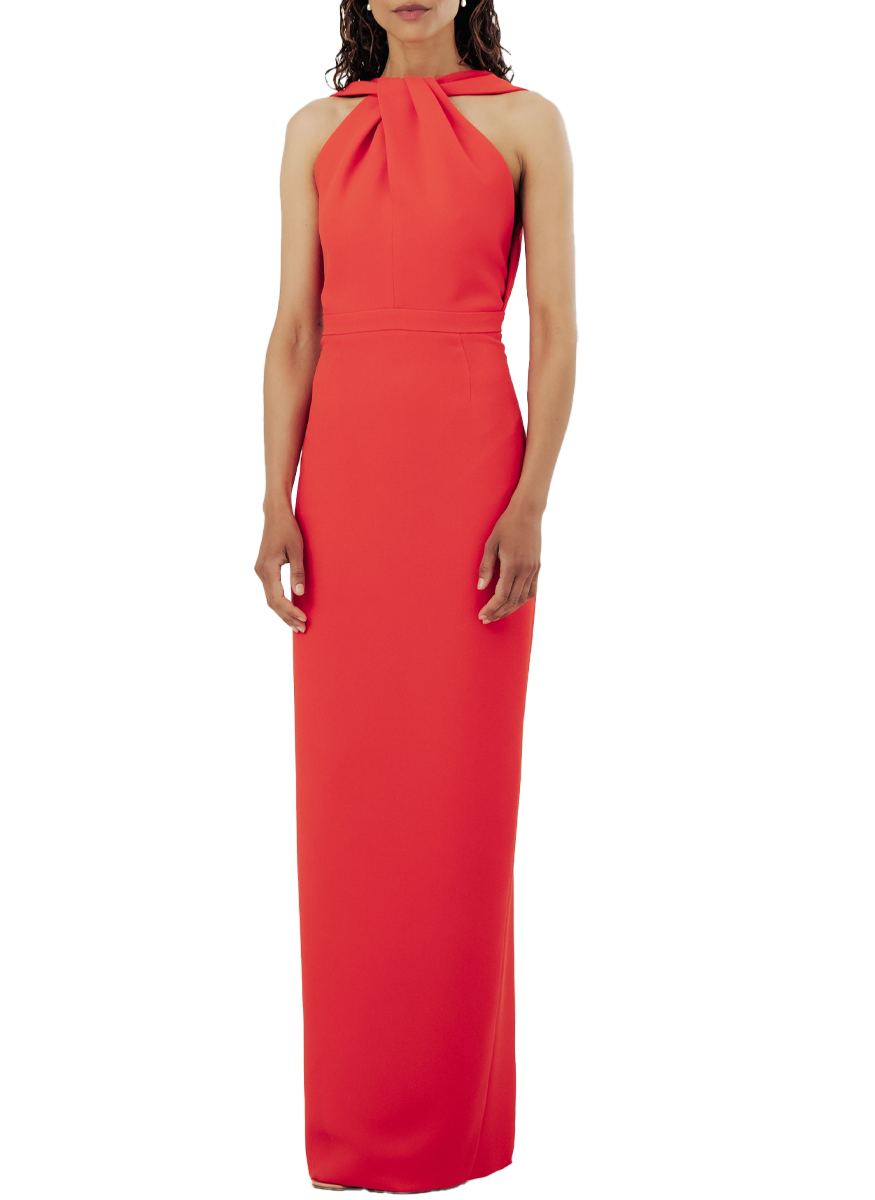Zeina Halter Gown in Spanish Crepe Zeina Halter Gown in Spanish Crepe