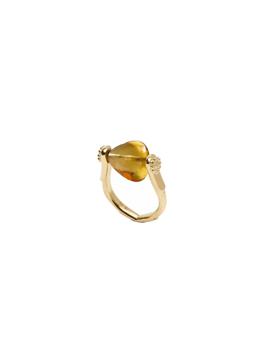 Colors Tumbled Citrine Ring