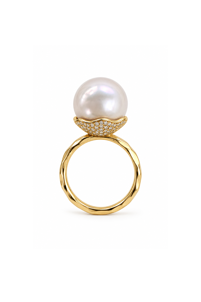 Pink Pearl Orb Ring