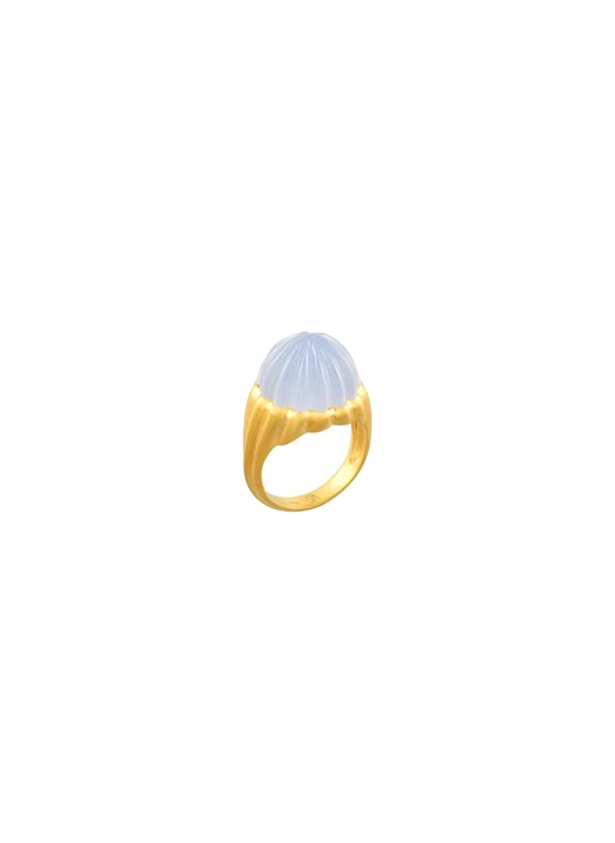 Melon Chalcedony Ring