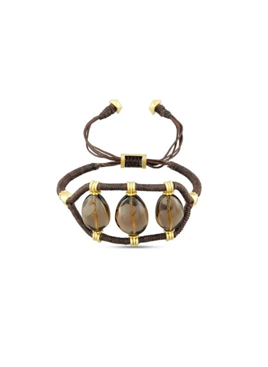Colors Cord Bracelet Smoky Quartz