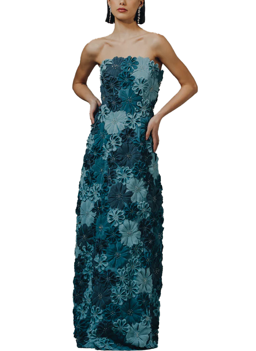 Strapless Ombre Gown