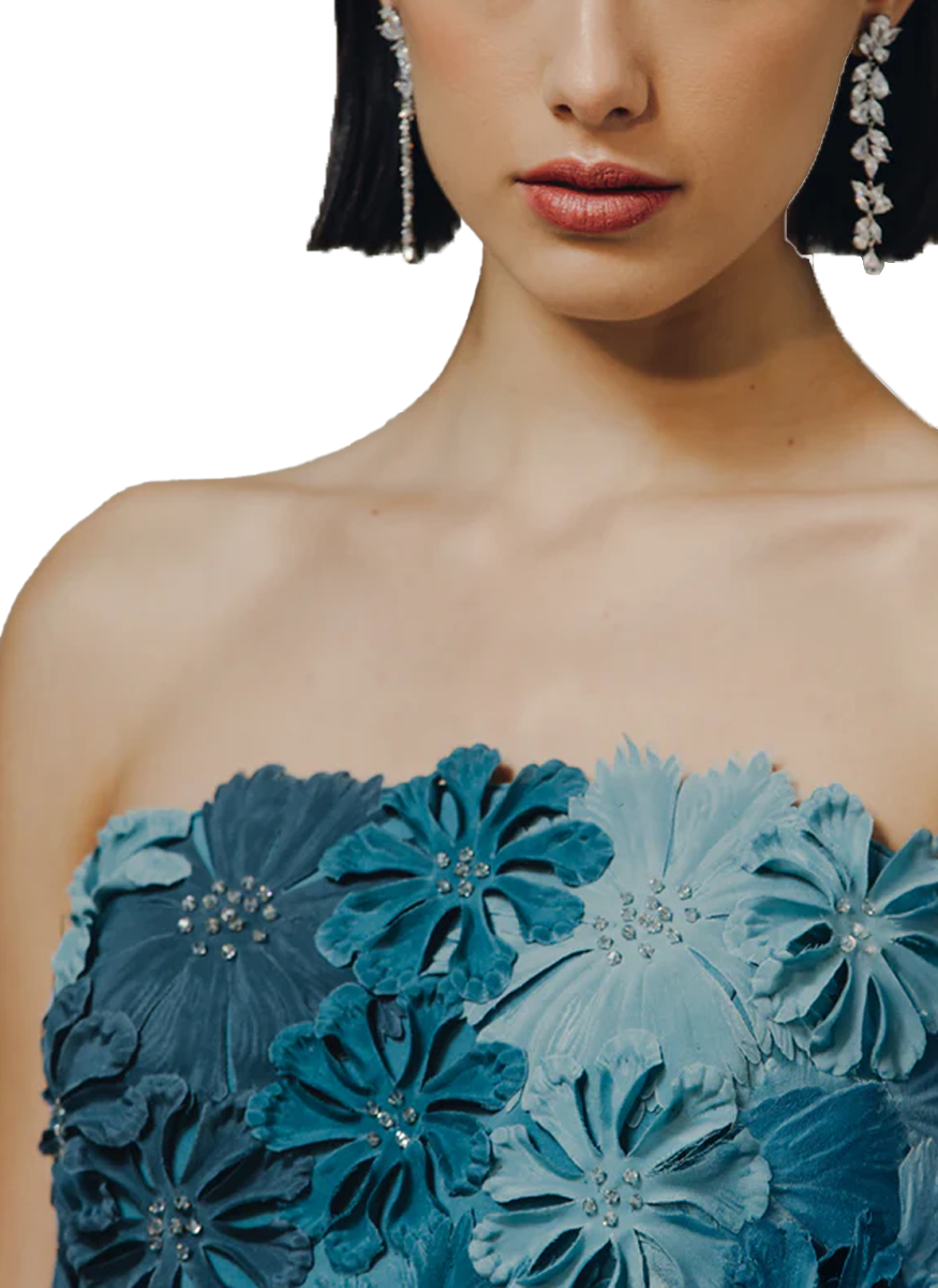 Strapless Ombre Gown
