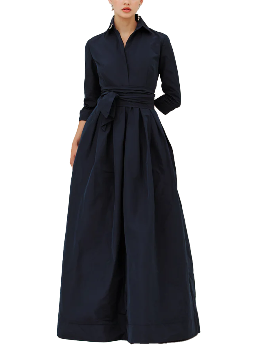 Shirt Dress Gown in Italian Taffeta