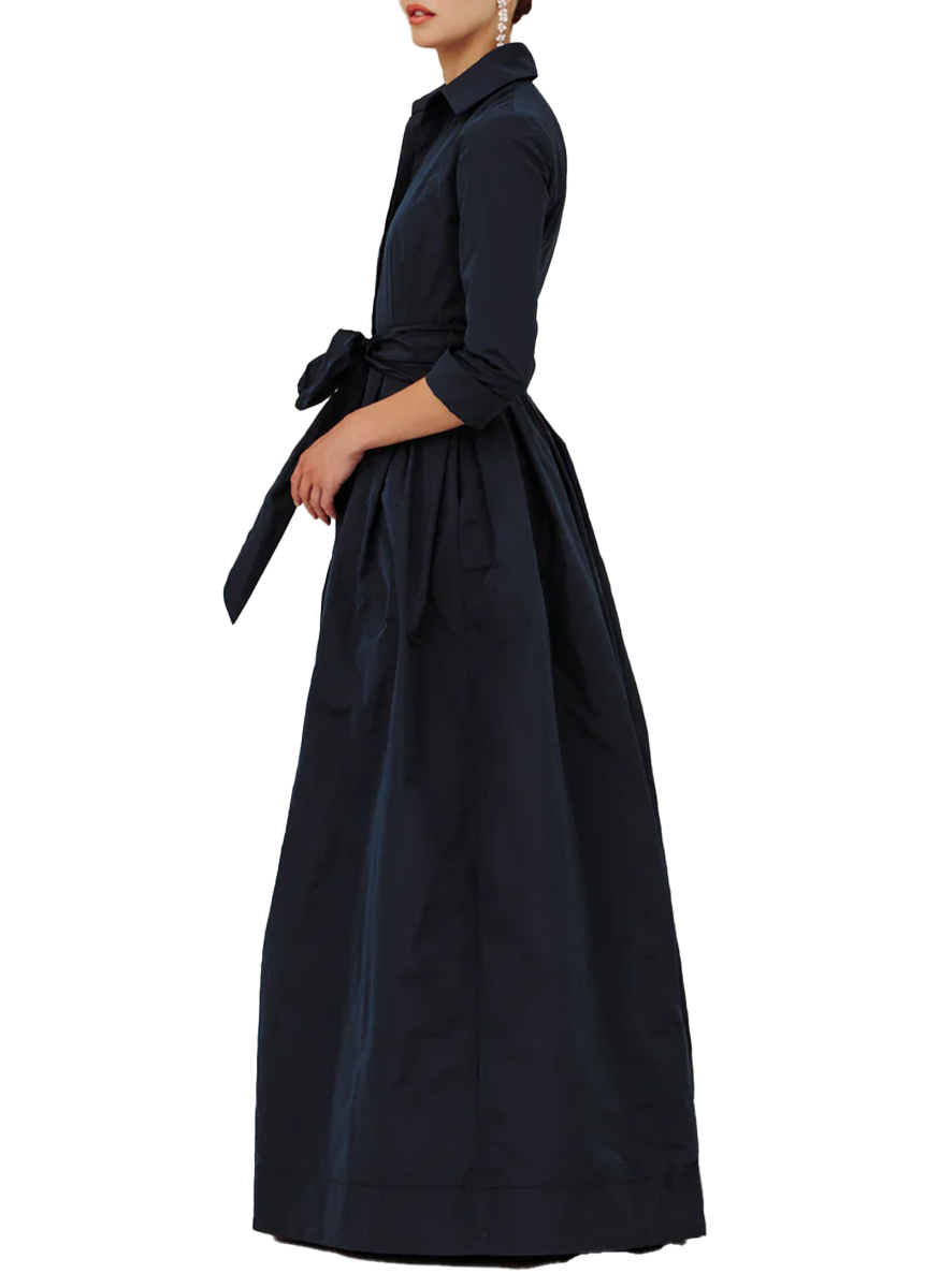 Shirt Dress Gown in Italian Taffeta