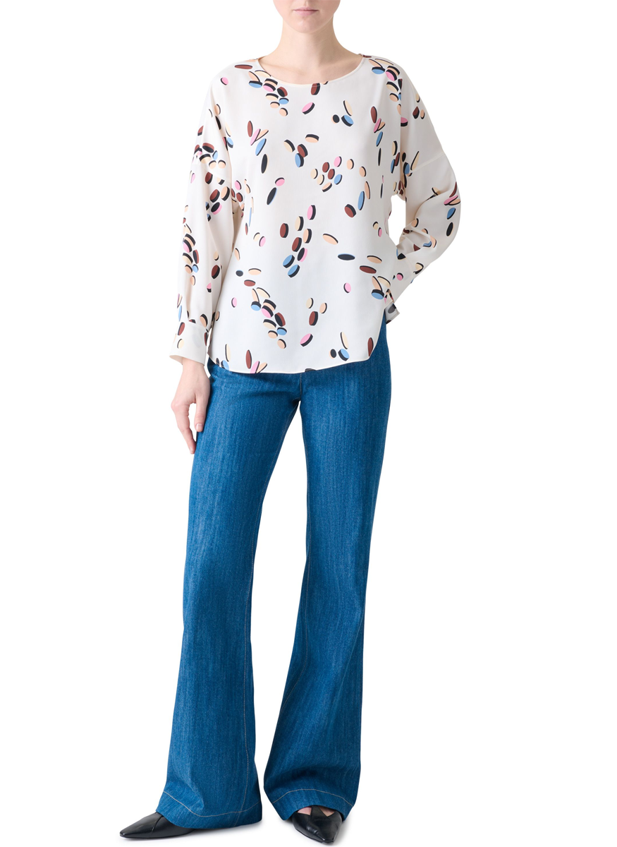 Dropping Dots Print Blouse