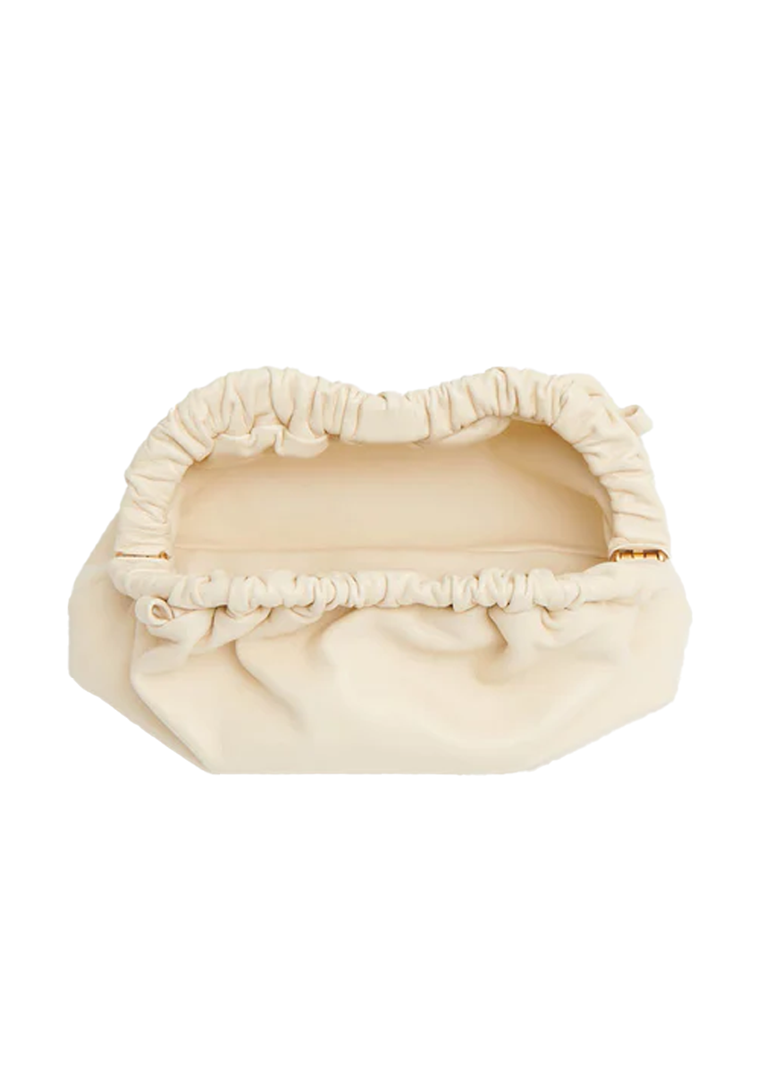 Mini Cloud Clutch in Jasmine Leather