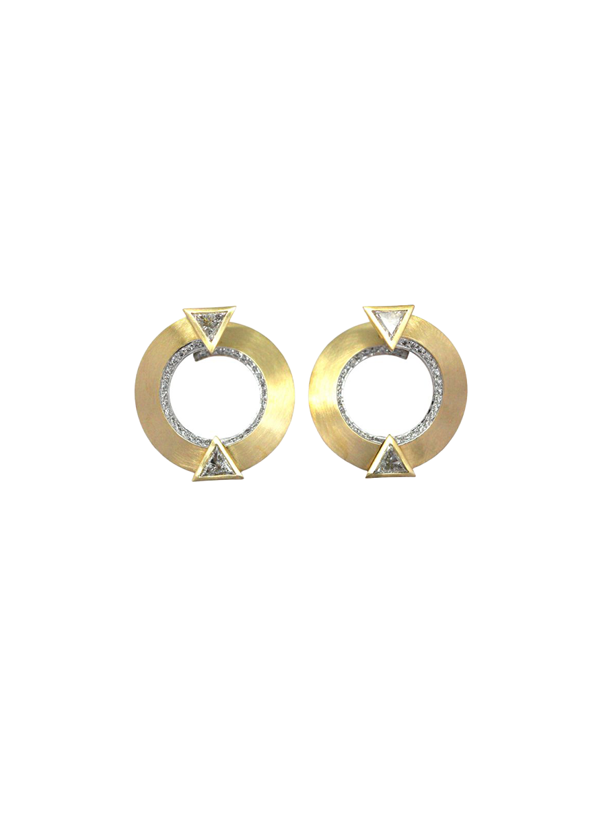 Enigma Triangles Bali Earrings