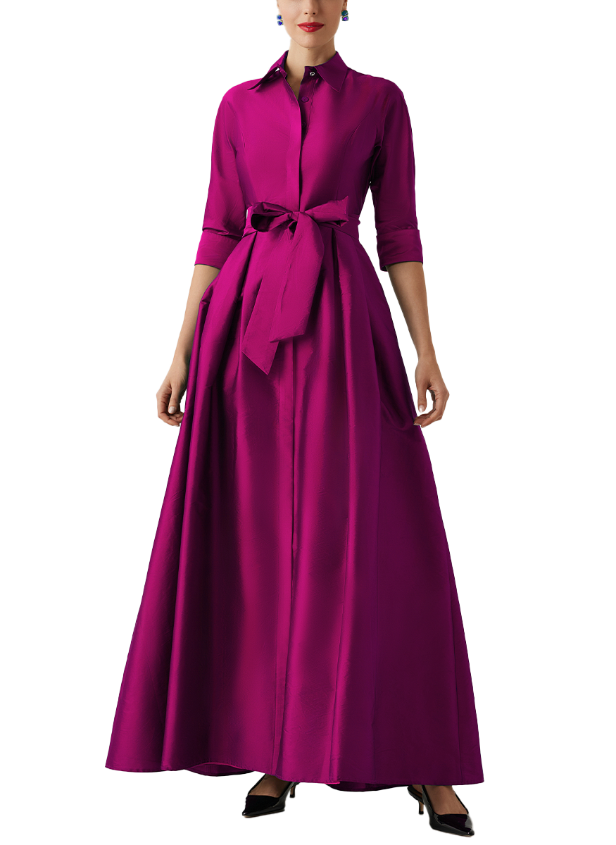 Shirtwaist Taffeta Gown