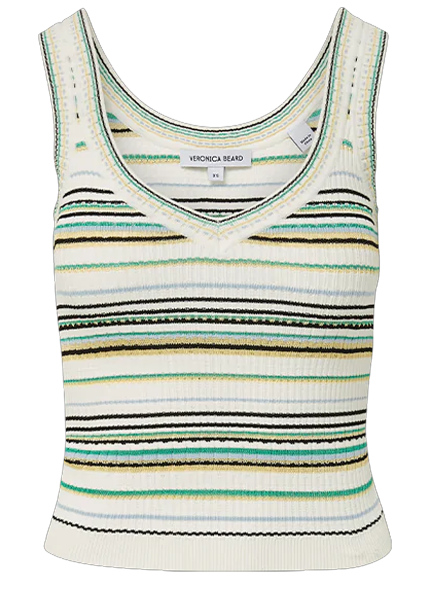 Carlin Knit Striped Tank Top - Veronica Beard