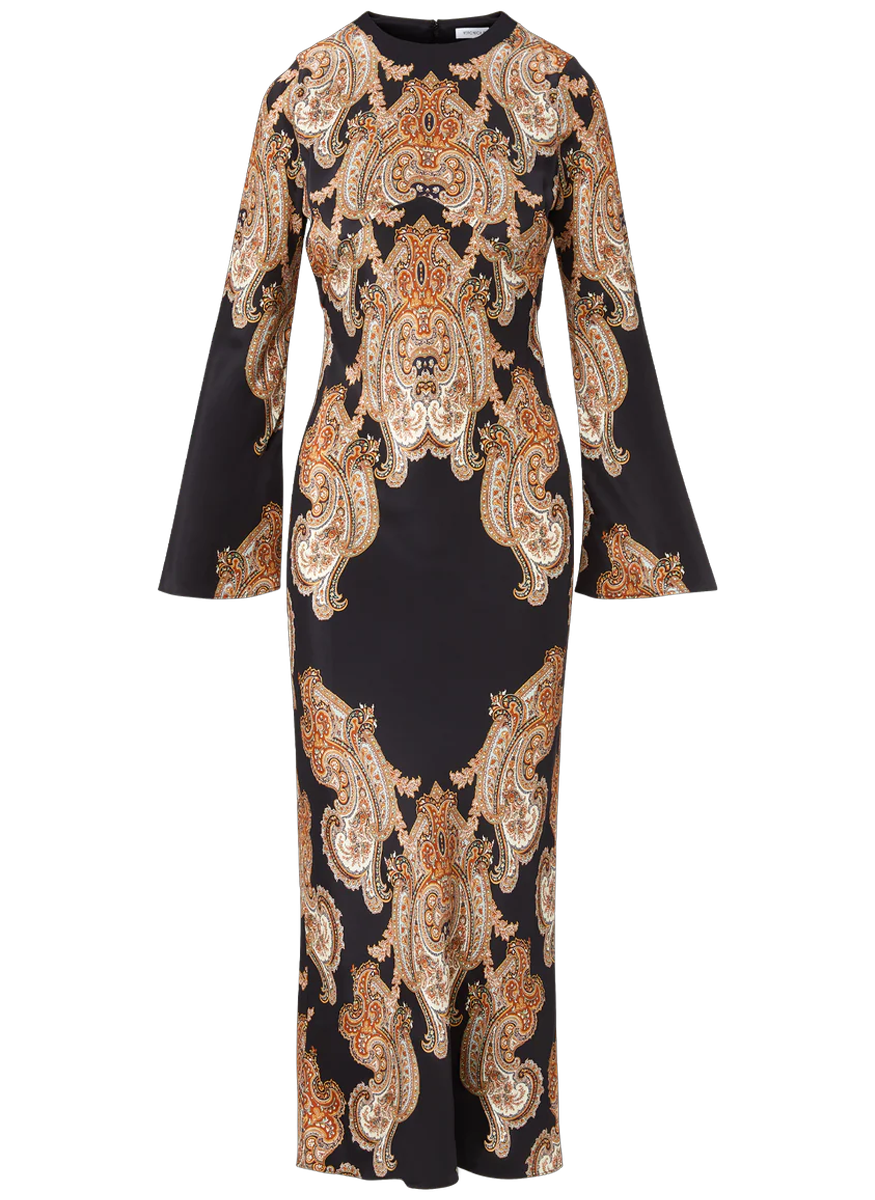 Lupita Paisley Midi Dress