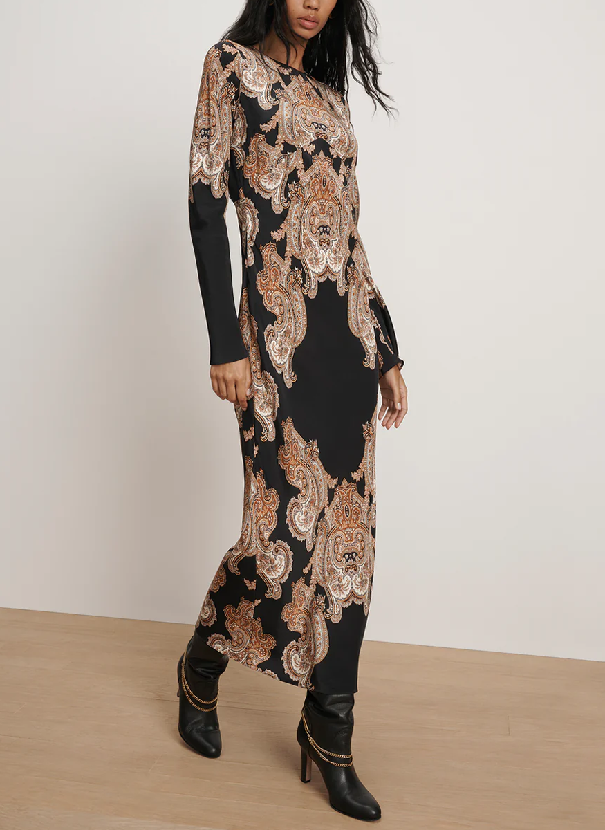 Lupita Paisley Midi Dress