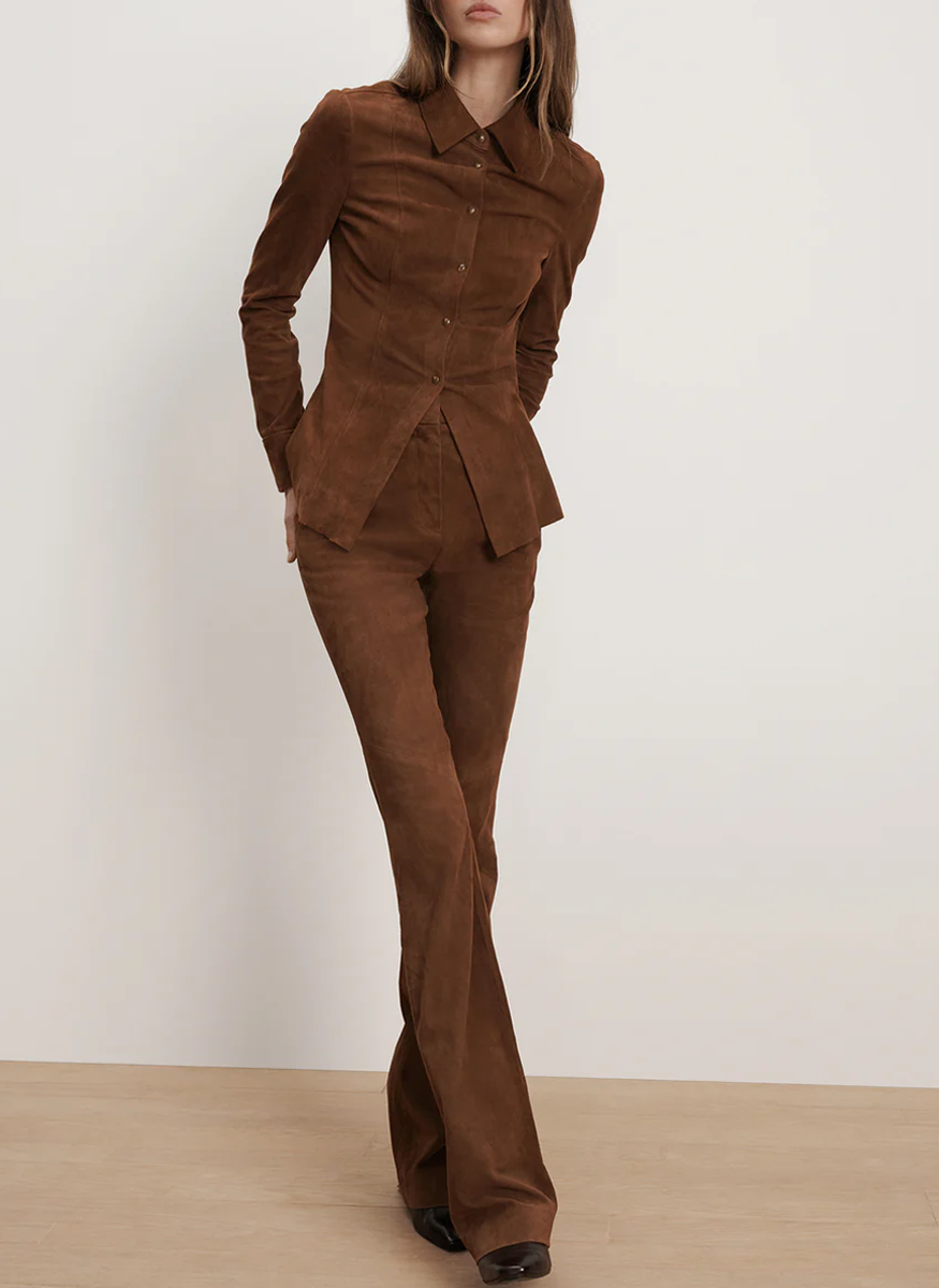 Gracie Suede Flare Pant