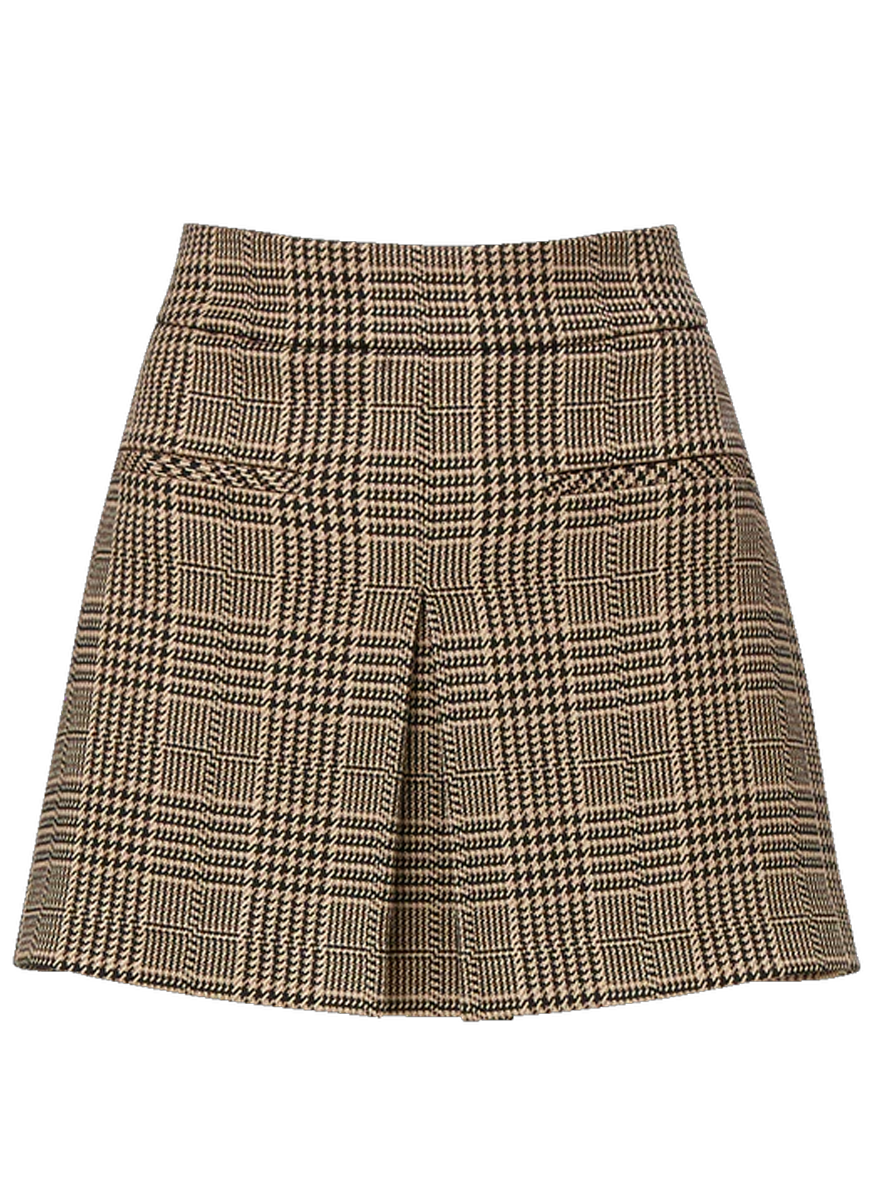 Pavaline Houndstooth Mini Skirt