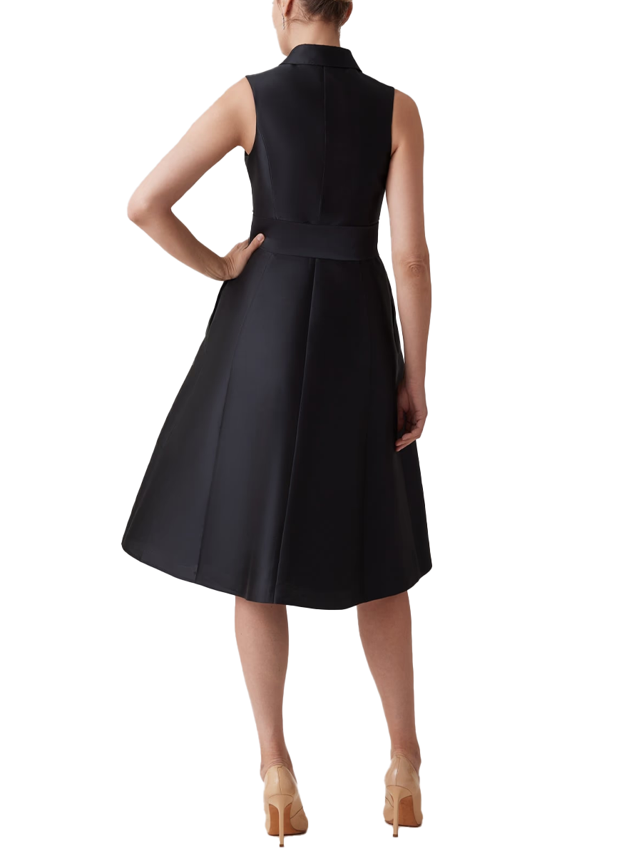 Mikado Sleeveless Shirt Dress - Teri Jon