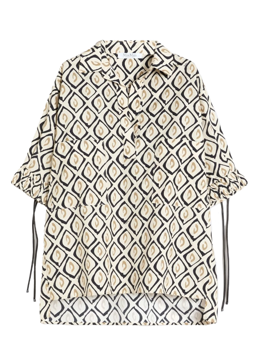 Oversized Printed Poplin Shirt