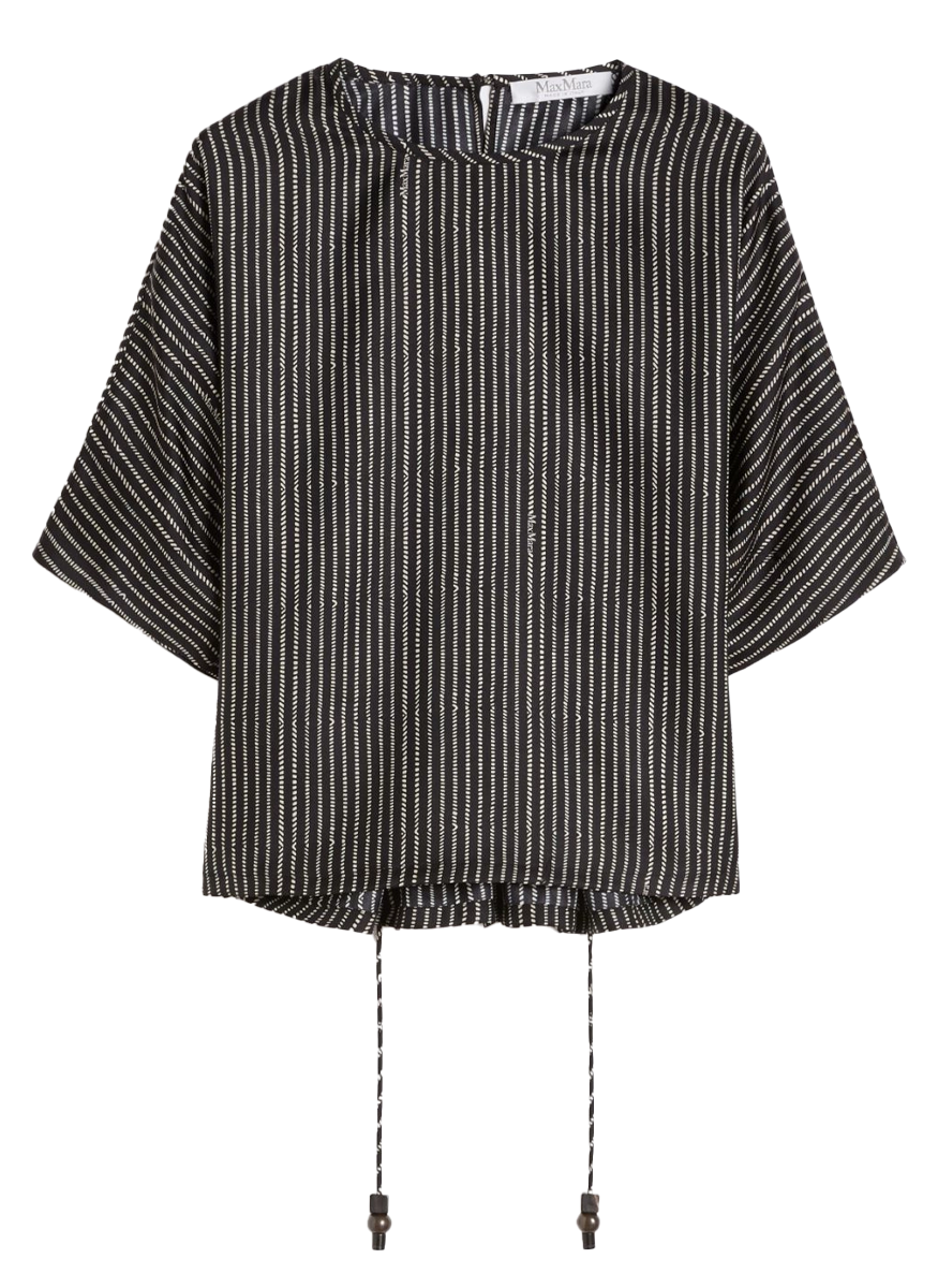 Printed Silk Twill Blouse