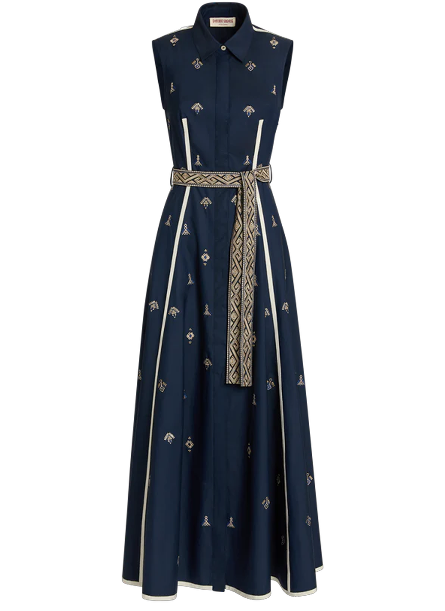 Miralda Dress with Iris Embroidery