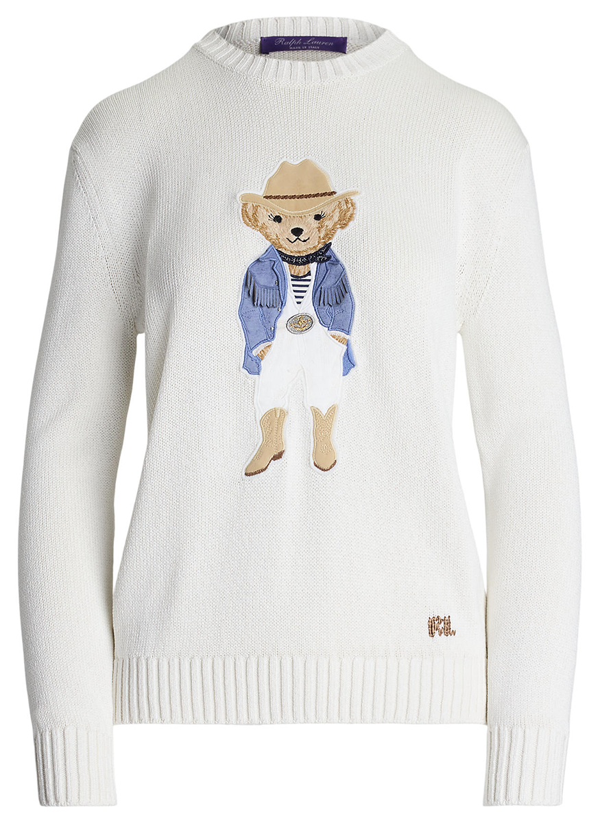 Hamptons Spring Polo Bear Silk Sweater