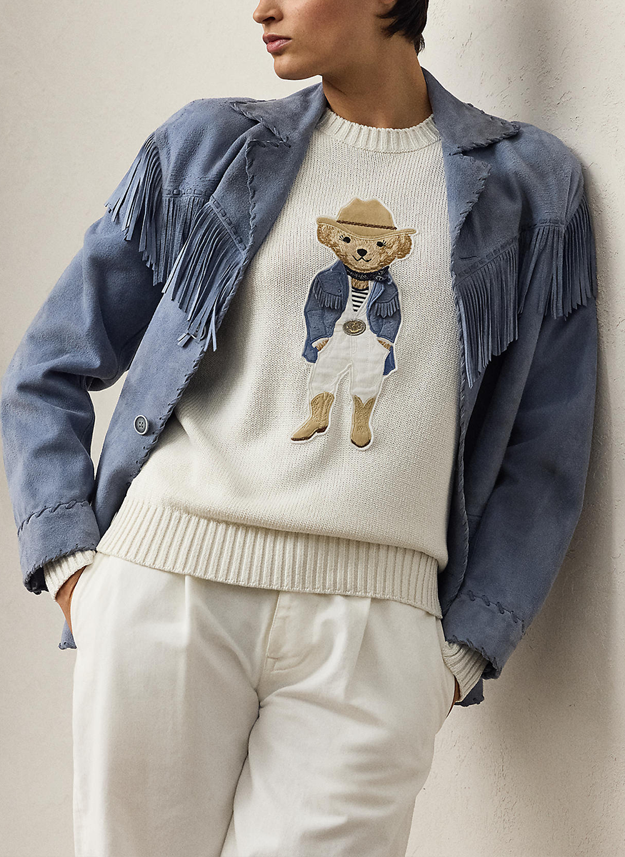 Hamptons Spring Polo Bear Silk Sweater - Ralph Lauren Collection
