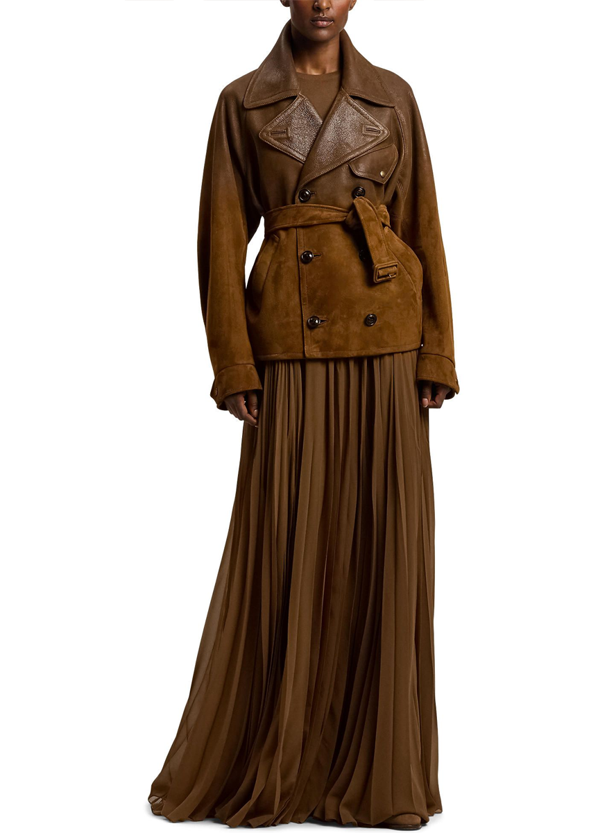 Marsha Pleated Chiffon Maxiskirt
