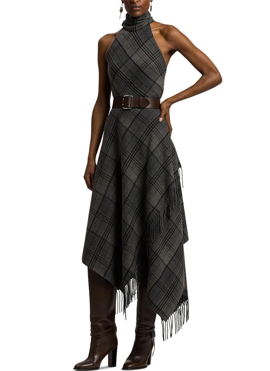 Hadiah Plaid Wool Skirt