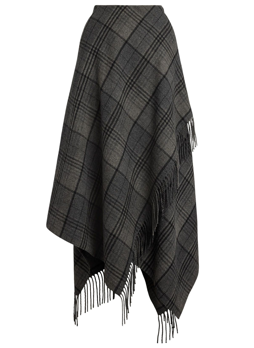 Hadiah Plaid Wool Skirt