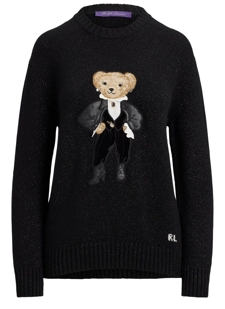 Holiday Polo Bear Metallic Sweater