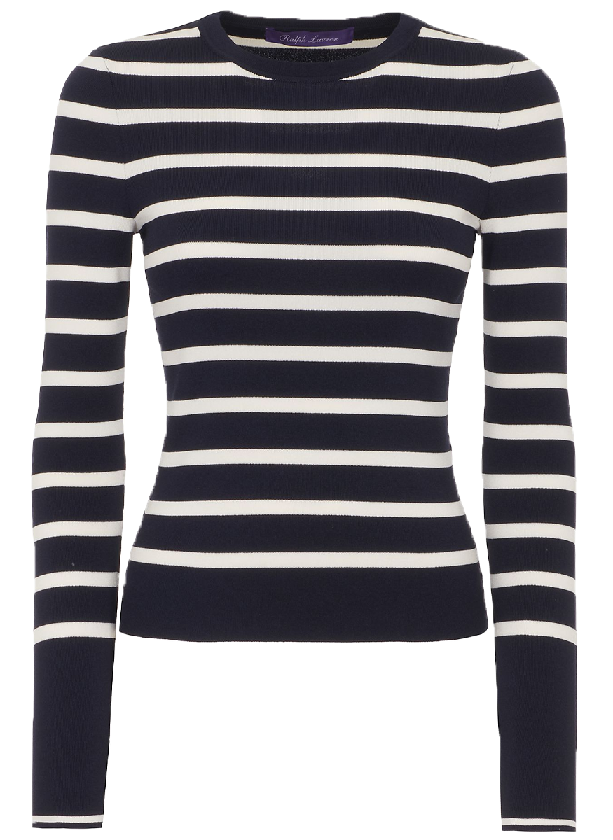 Striped Silk-Blend Crewneck Sweater