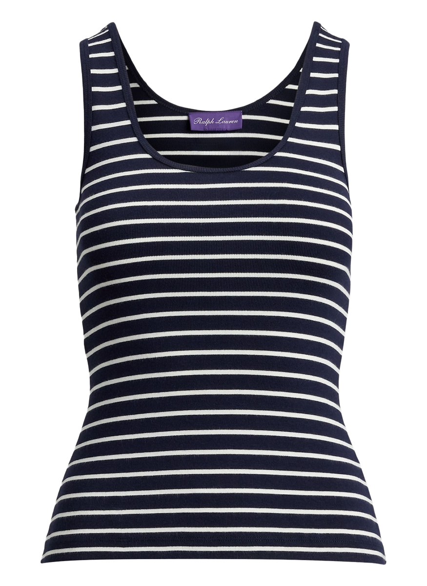 Ellis Rib-Knit Striped Tank Top