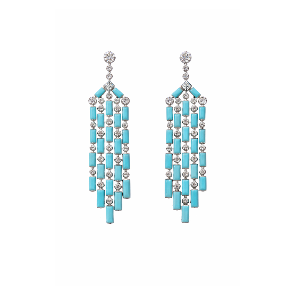 Turquoise Fringe Earrings