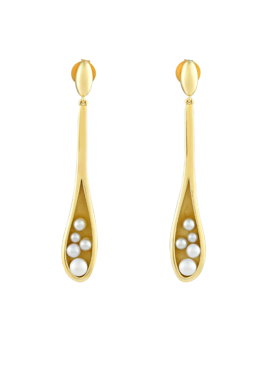 Jodha Bai Spirit Pearl Spoon Earrings