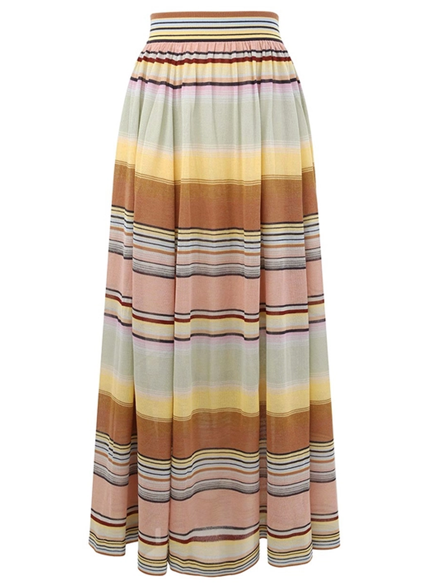 Coco Stripe Circle Skirt