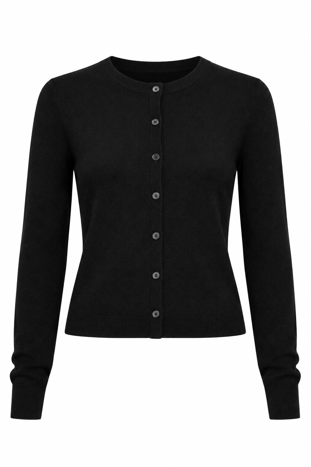 Merino Knit Cardigan with Woven Striped Back