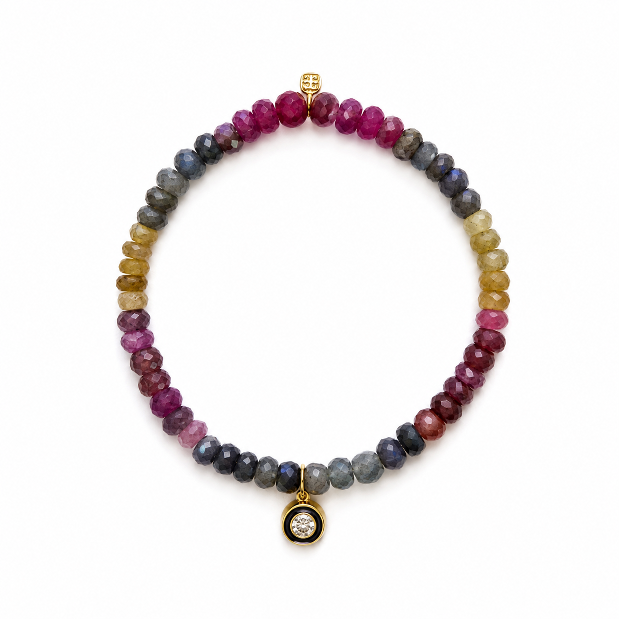 Multicolor Sapphire & Diamond Bracelet