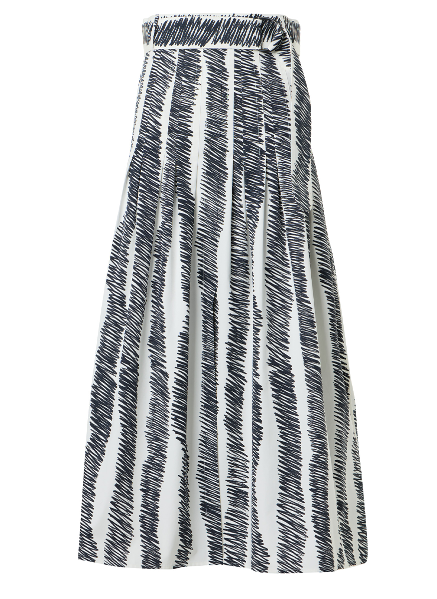 Cotton Poplin Midi Skirt