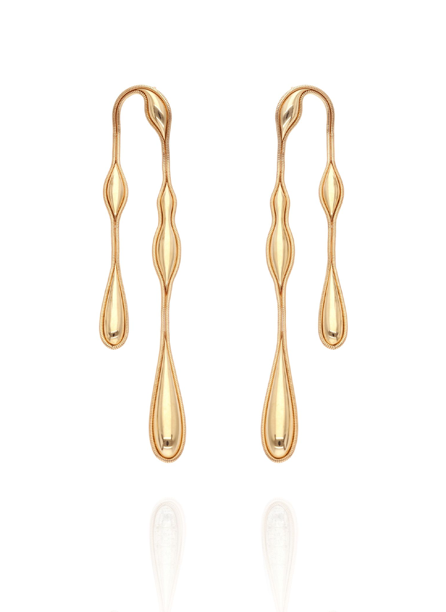 Fluid Gold Doubled Earrings