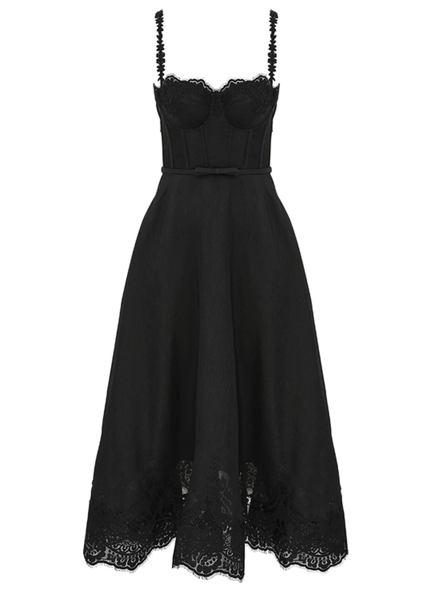 Hypnotic Lace Trim Gown