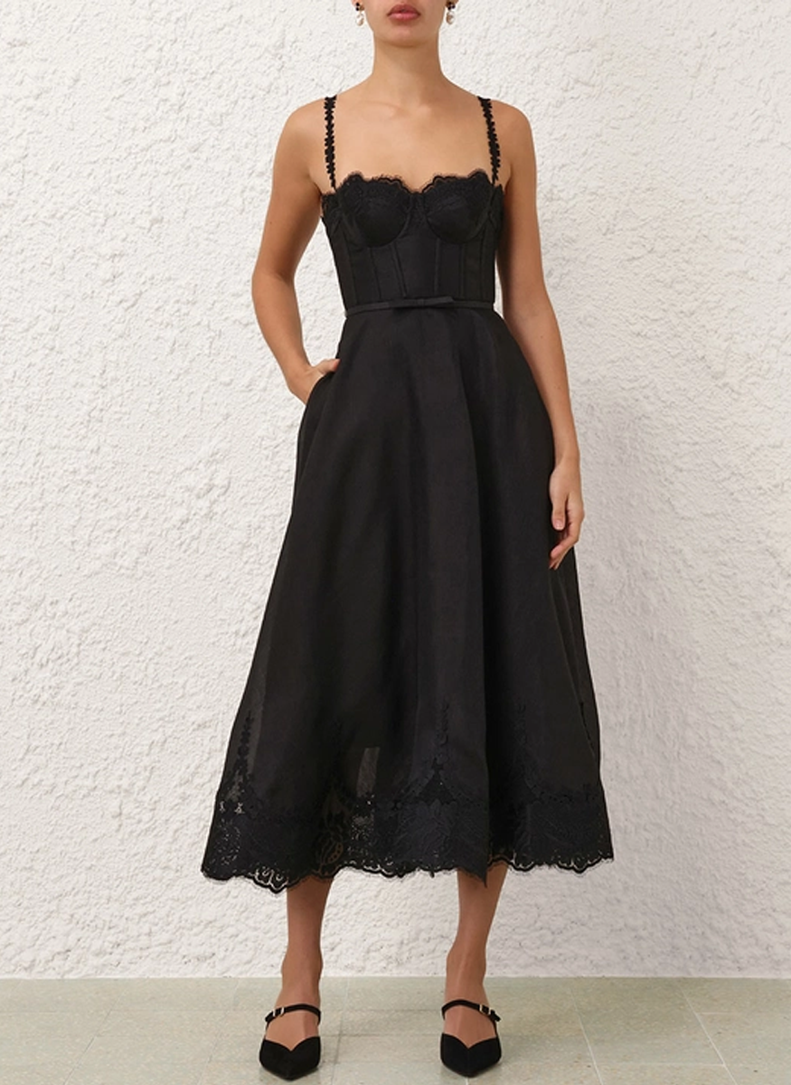 Hypnotic Lace Trim Gown