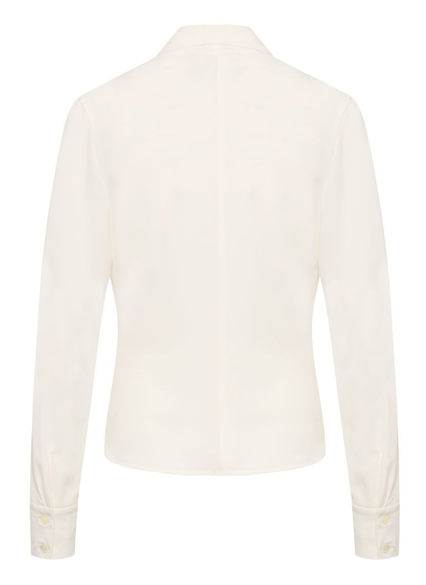 Drape Neck Long Sleeve Blouse