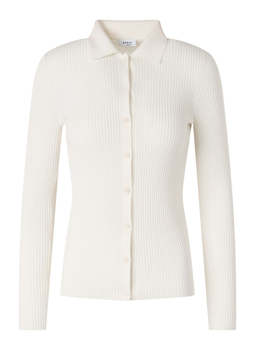 Ribbed Cardigan Effect Sweater