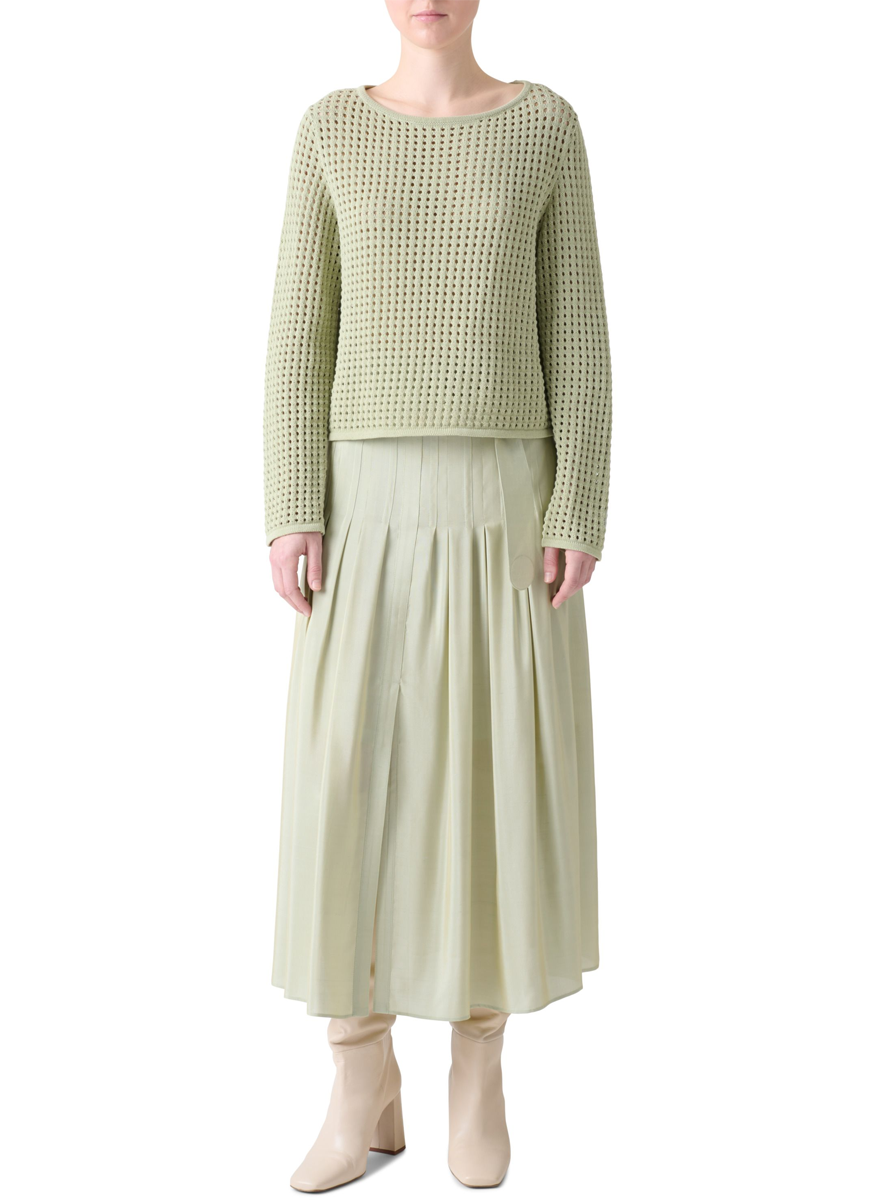 Boat Neck Knit Sweater