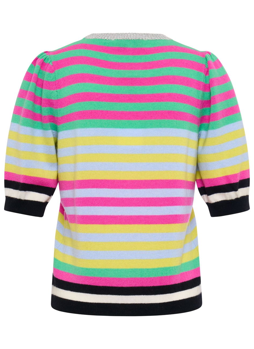Short Sleeve Multi Stripe Pullover
