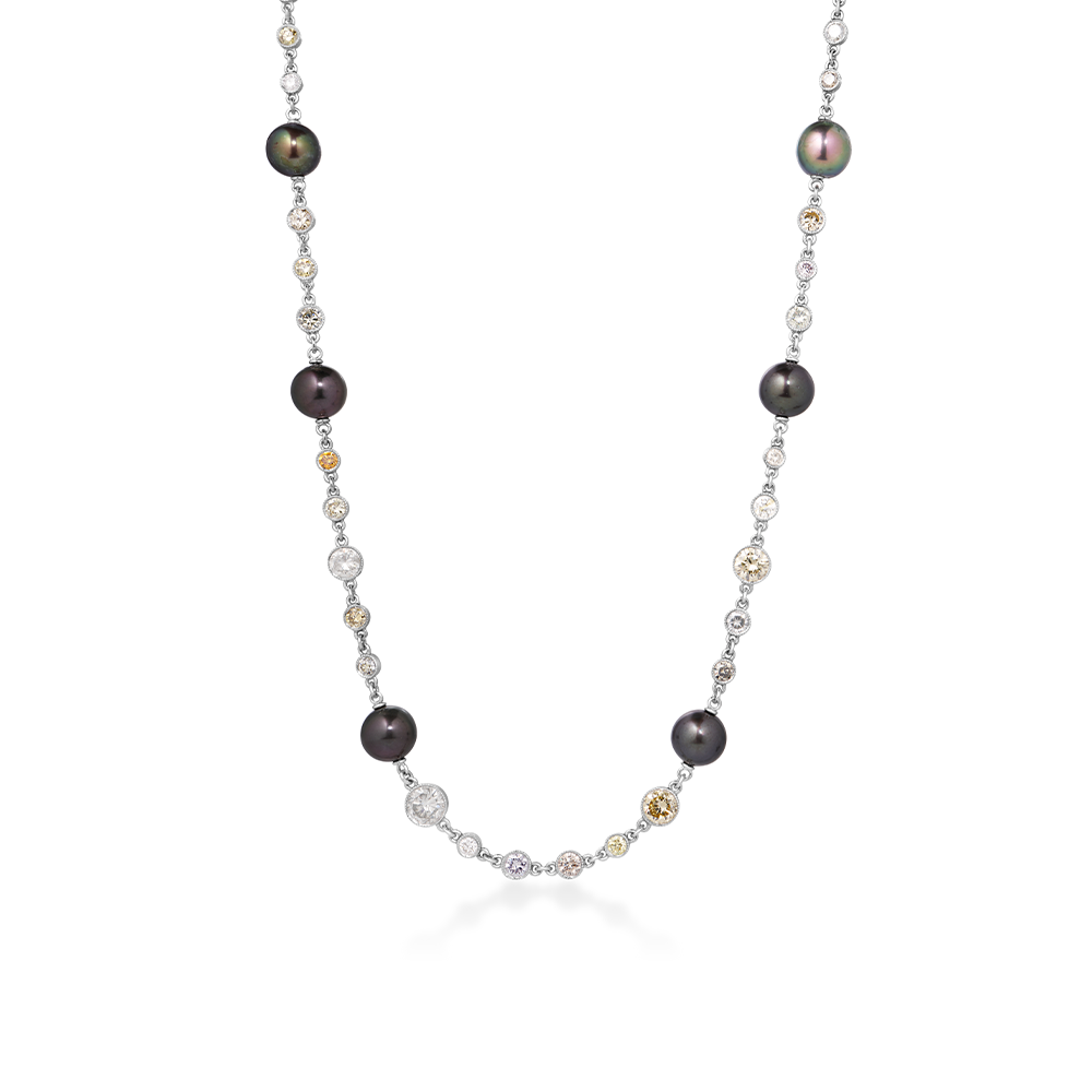 Tahitian Pearl Diamond Chain