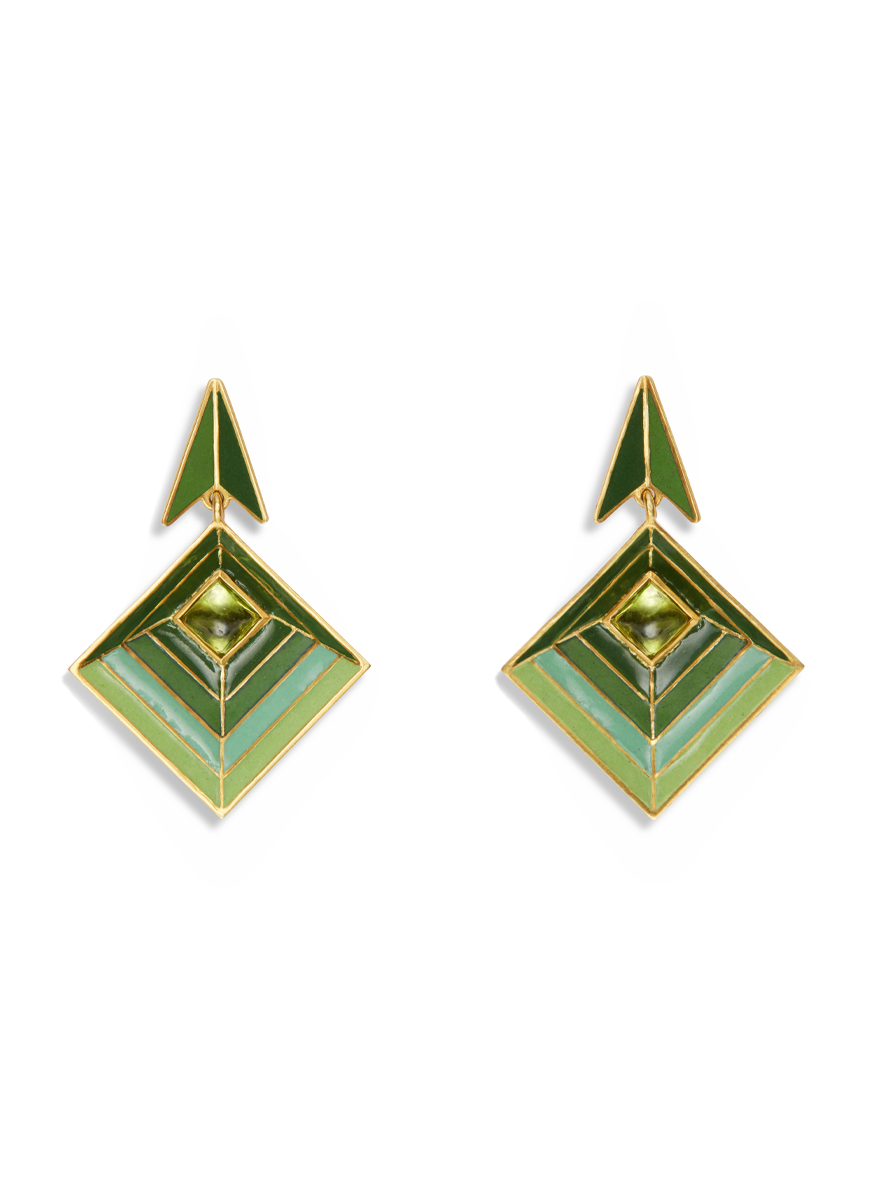 Baoli Well Square Drop Earrings