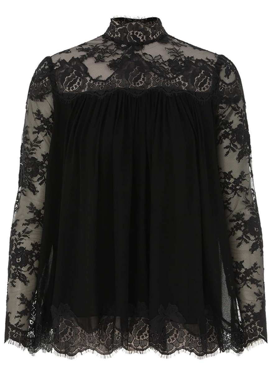 Hypnotic Lace Yoke Top