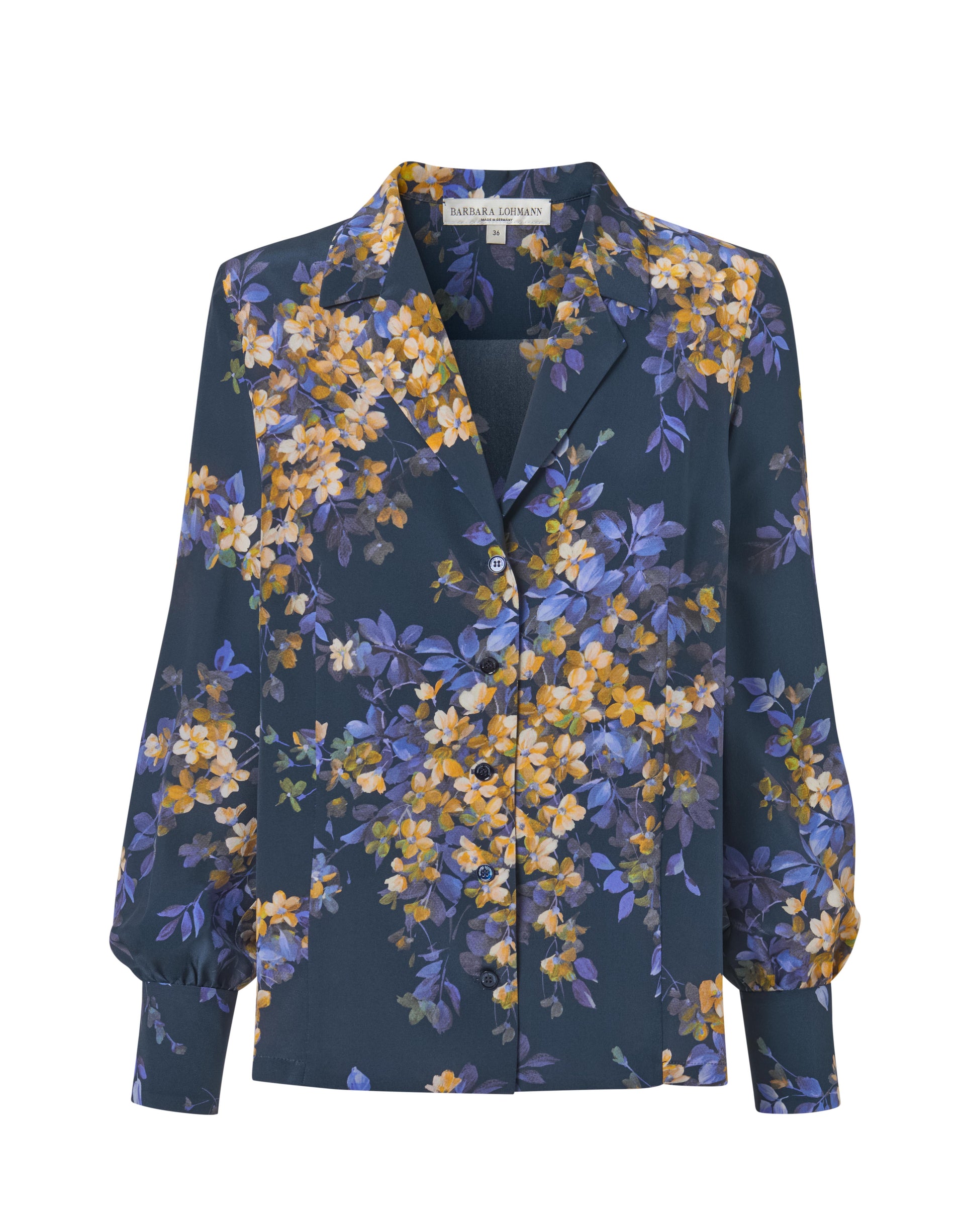 Floral Blouse with Navy Flowers
